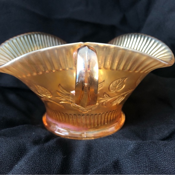 Carnival glass Dugan marigold windflower nappy - Picture 3 of 8